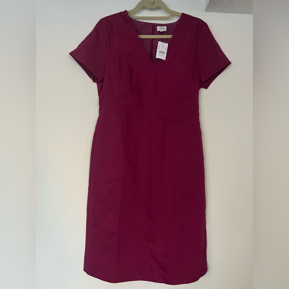New with tags - JCrew short sleeve magenta dress - Size 10